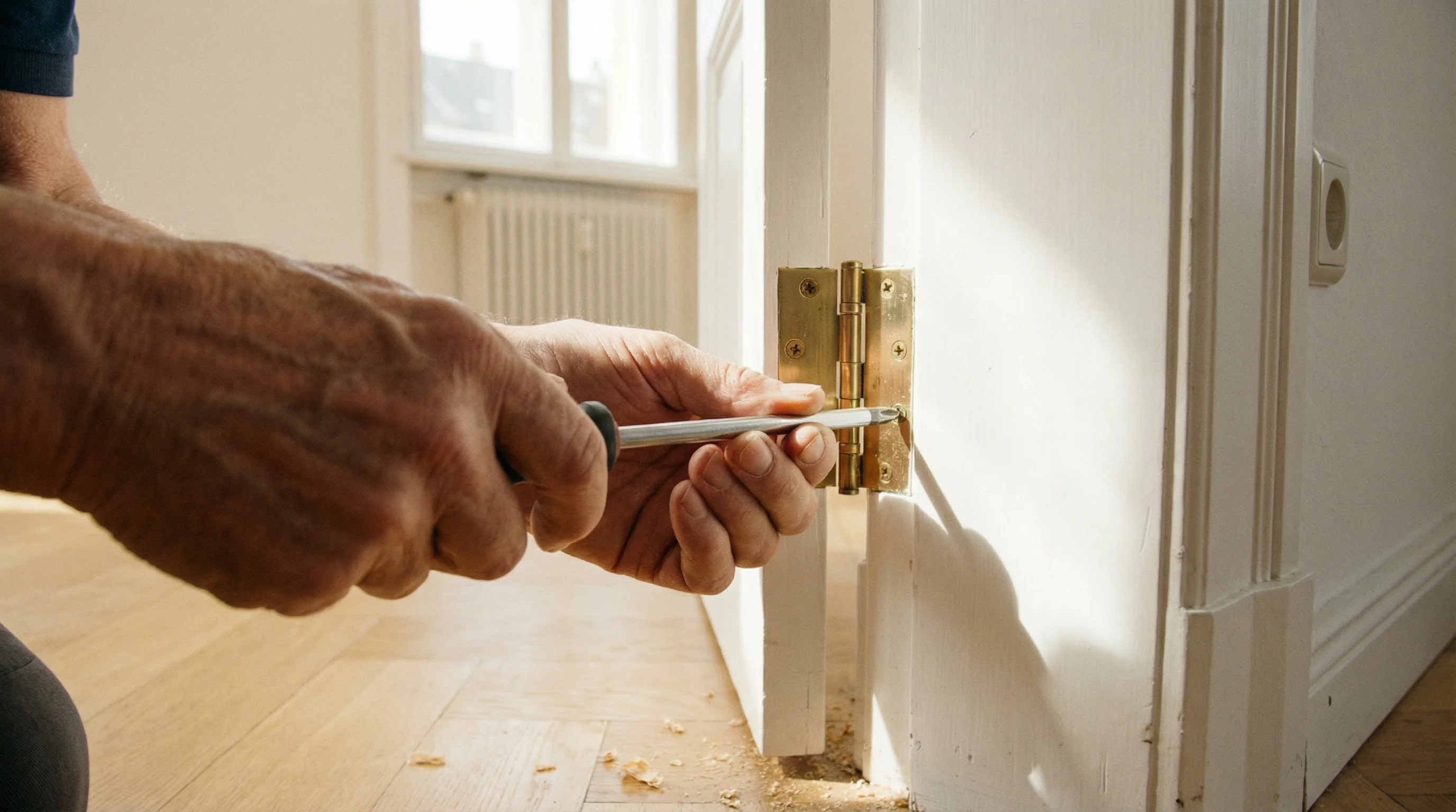 Türscharnier einstellen